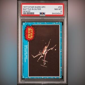 1977 Star Wars OPC #53 Battle in Outer Space PSA 8 FRESHLY GRADED ONLY 2 HIGHER!